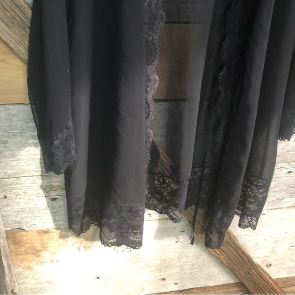 LA Senza Size S/M Black Lace Short Robe - Picture 3 of 7
